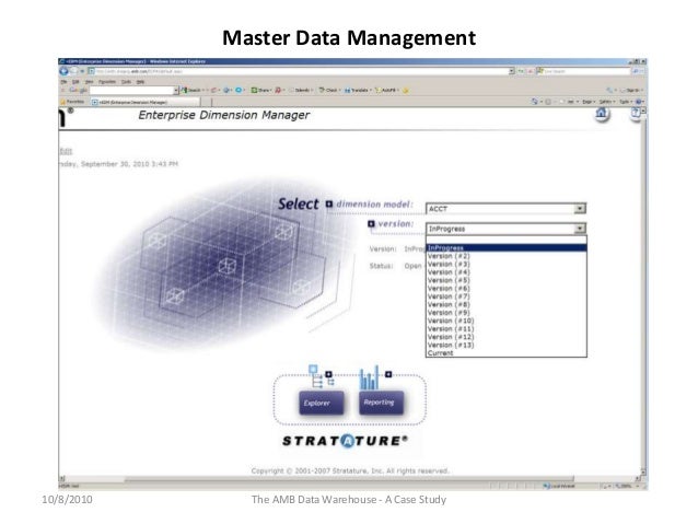 Master data management case study