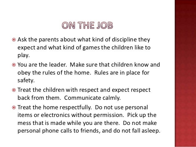 Babysitting Teen Jobs 80