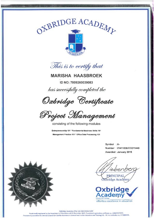 project-management-oxbridge-academy