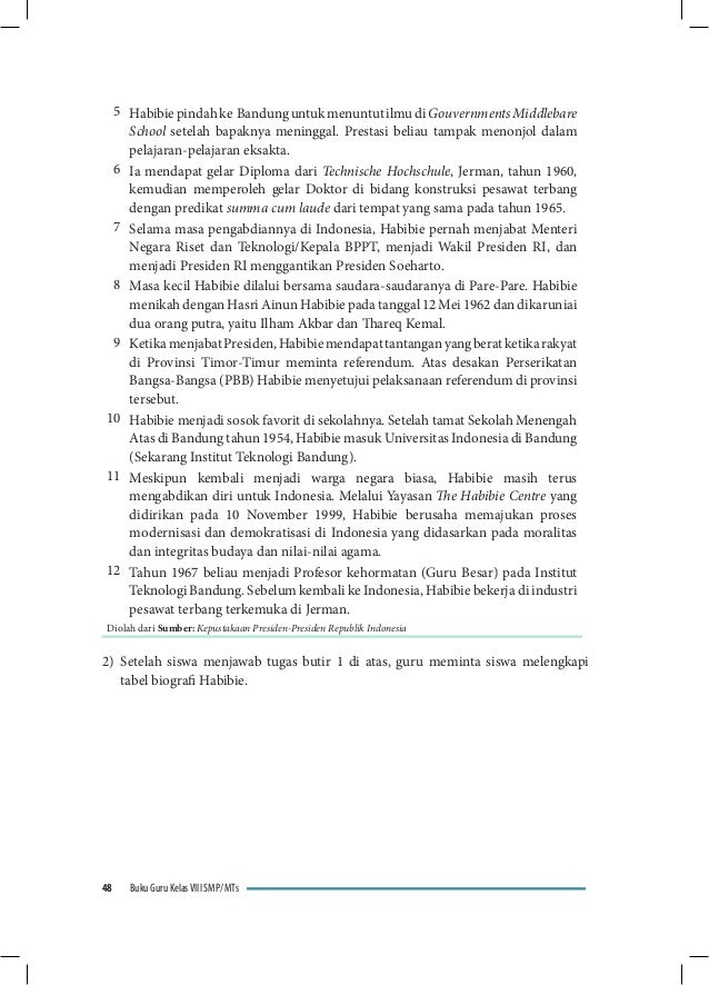 Tabel Biografi Habibie | materi bahasa indonesia kelas 8 akasaryonusuke Tabel Biografi Habibie | materi bahasa indonesia kelas 8 akasaryonusuke