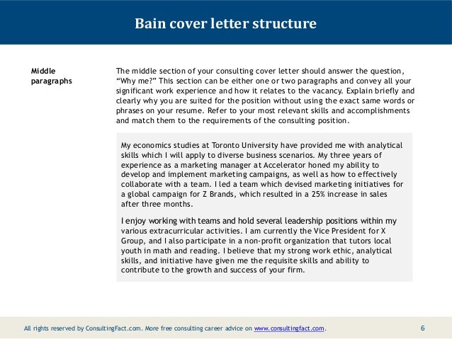 Bain cover letter address