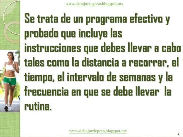 Programa Para Bajar De Peso
