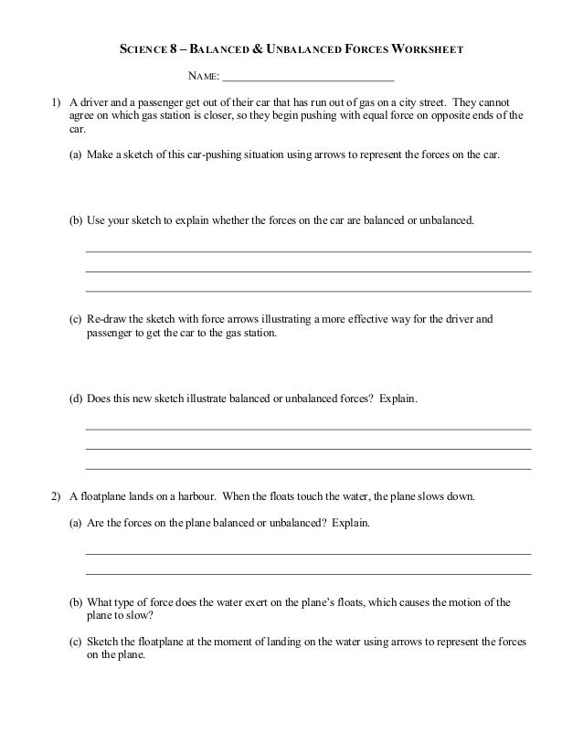 balanced-and-unbalanced-forces-worksheet