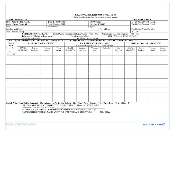 Ballast Water Management