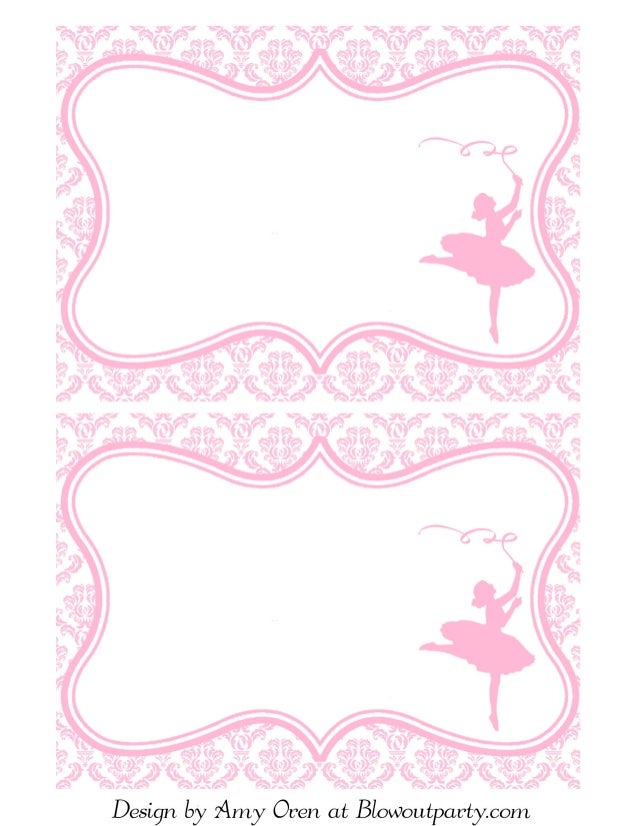 Ballerina Party free printable invitation Ballerina Party free printable invitation