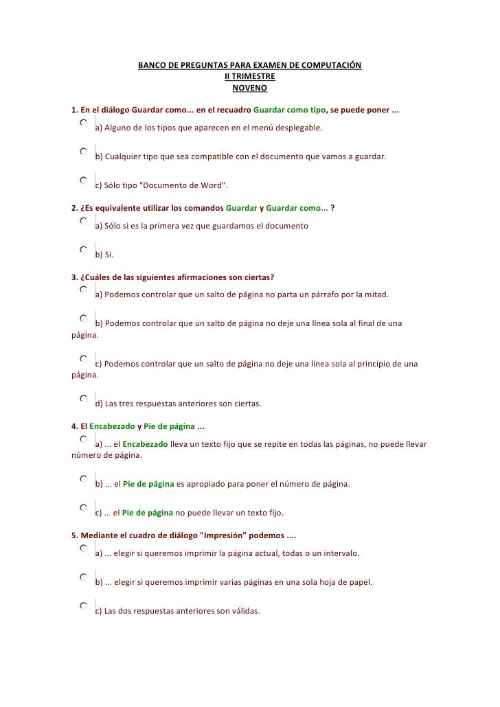 preguntas basicas sobre computacion banco de preguntas para examen de computaci 243 n noveno ii preguntas basicas sobre computacion banco de preguntas para examen de computaci 243 n noveno ii