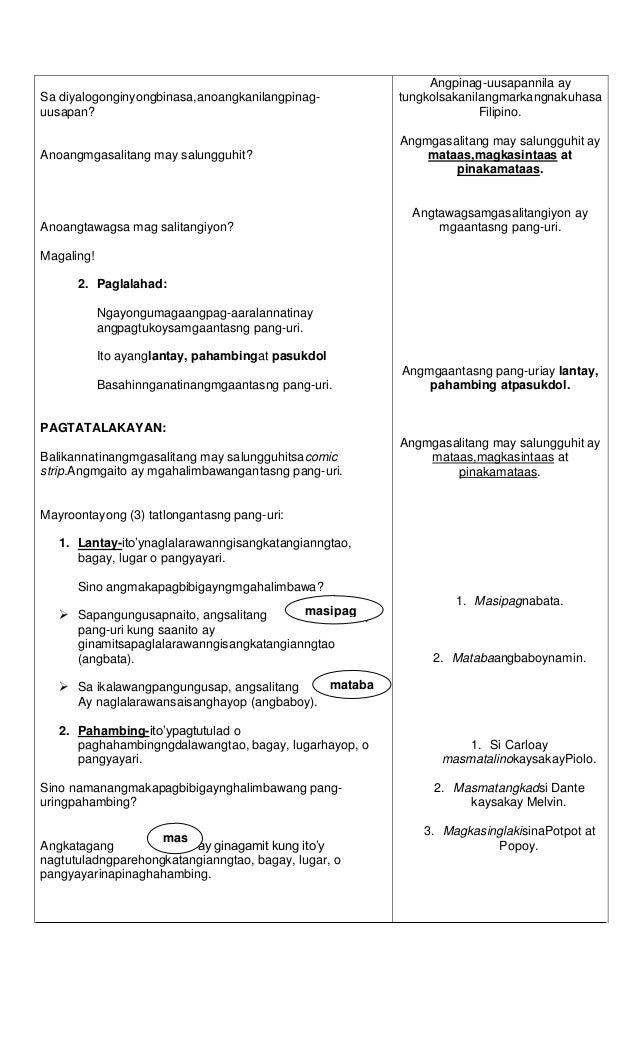 Lesson Plan In Filipino Grade 1 Pangngalan Detailed Lesson Plan In Lesson Plan In Filipino Grade 1 Pangngalan Detailed Lesson Plan In