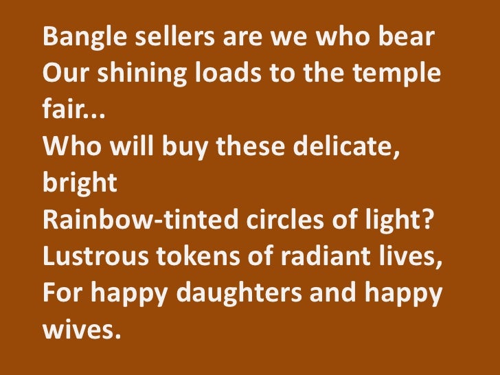 Bangle sellers
