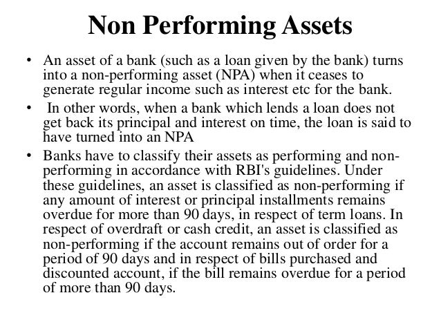 Thesis on non performing asset