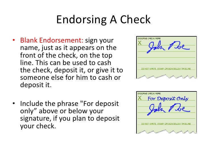 endorsement written example