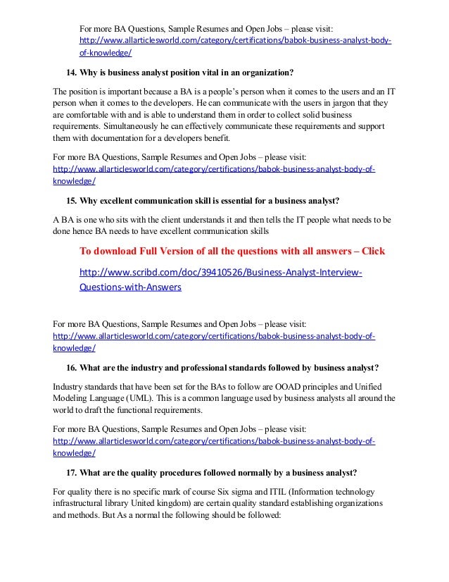 financial analyst interview questions and answers