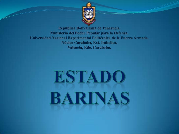 ESTADO BARINAS estado barinas: