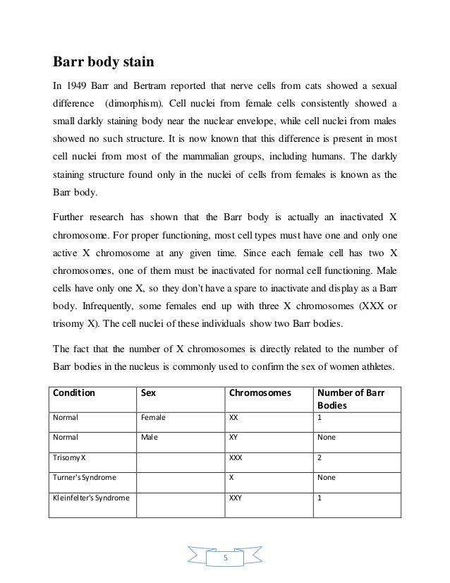 Barr Body Staining