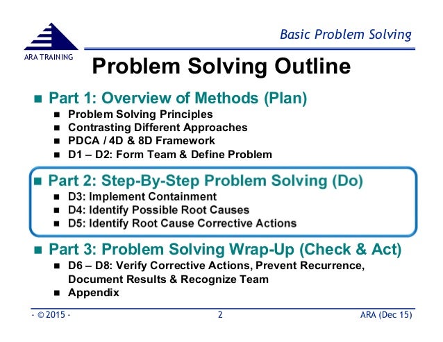 8d problem solving training   tonex training