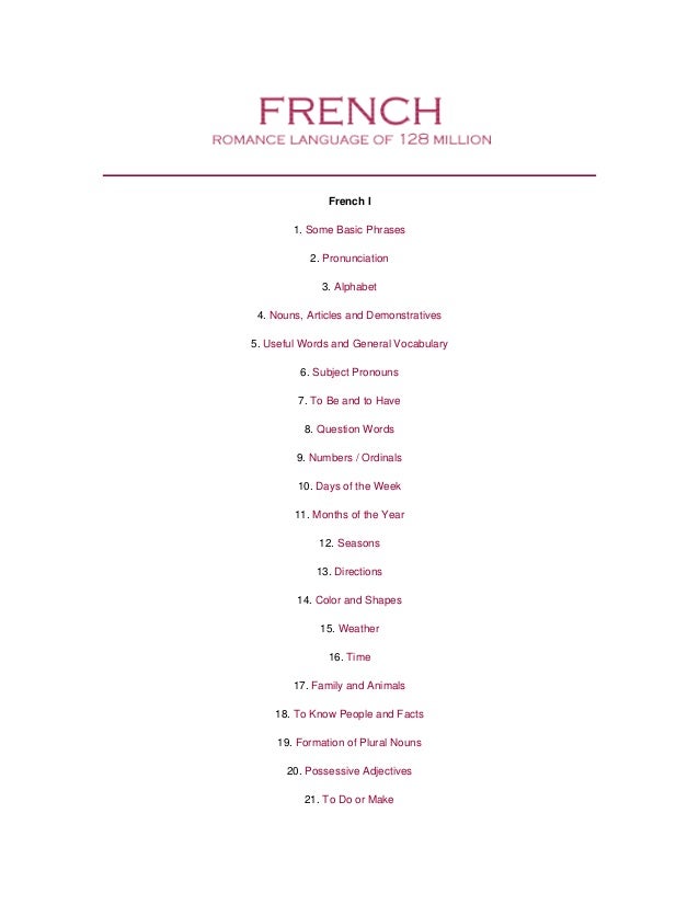 Basic french