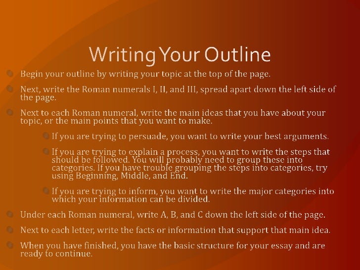 Writing An Essay Outline