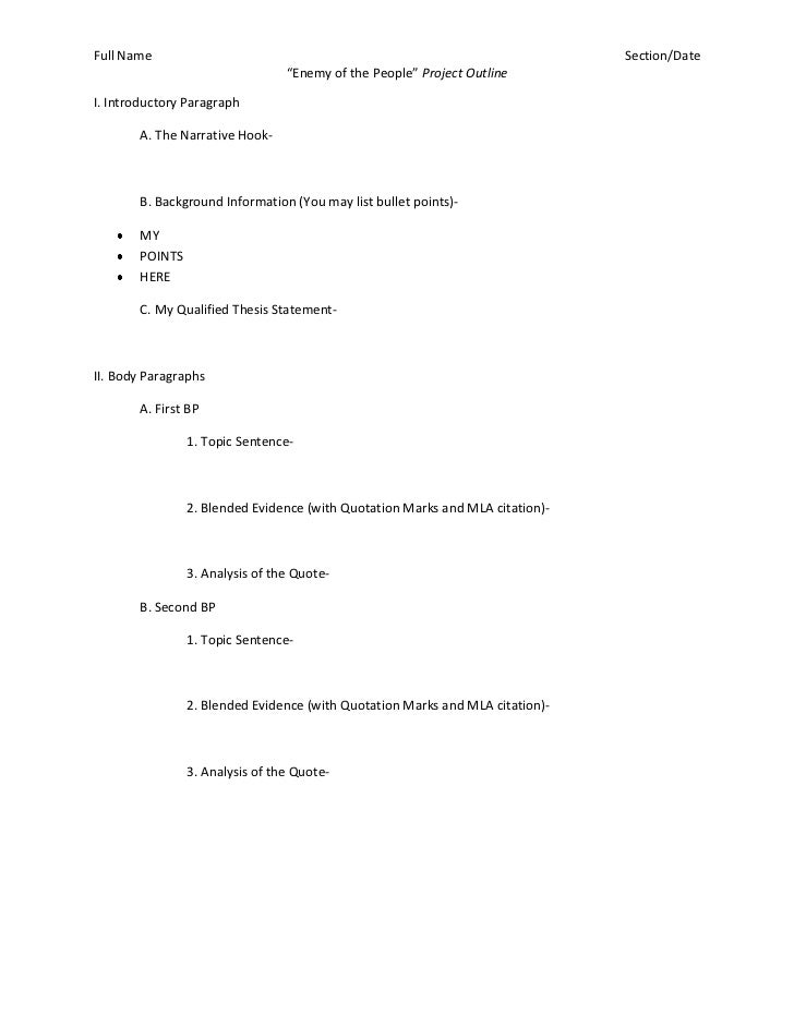 Mla research paper proposal template