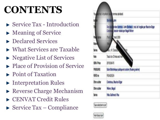 powerpoint presentation service tax india