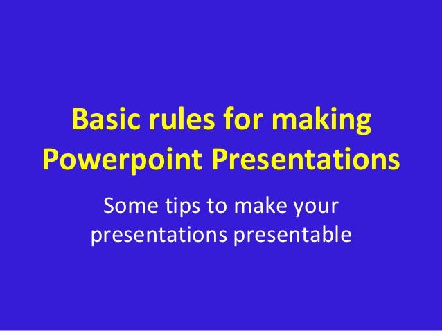 Powerpoint presentations tips