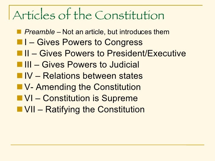 Article Vii Of The U s Constitution
