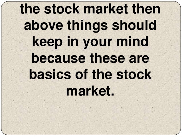 Stock market options trading basics