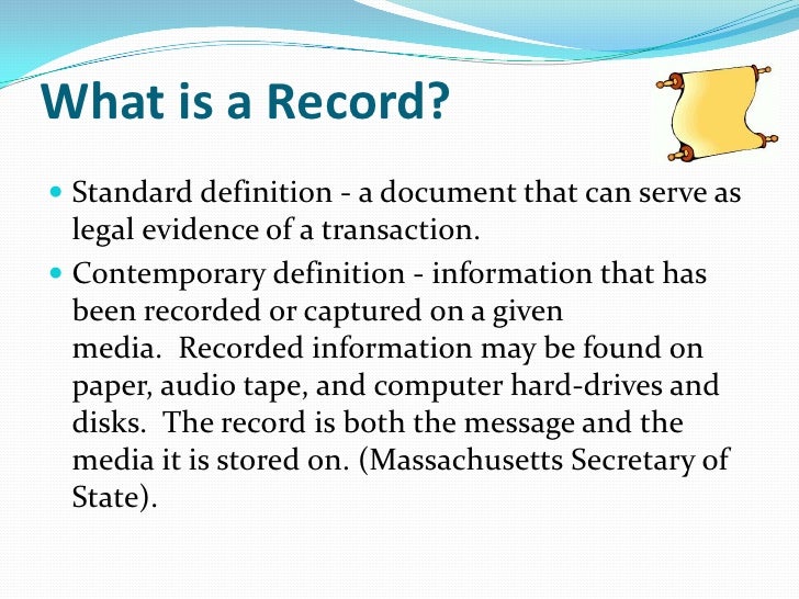 Basics of records management