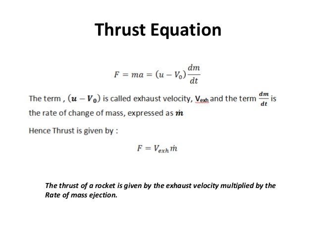 Basics Of Rocket Propulsion Part 2 The Thrust Equation Basics Of Rocket Propulsion Part 2 The Thrust Equation