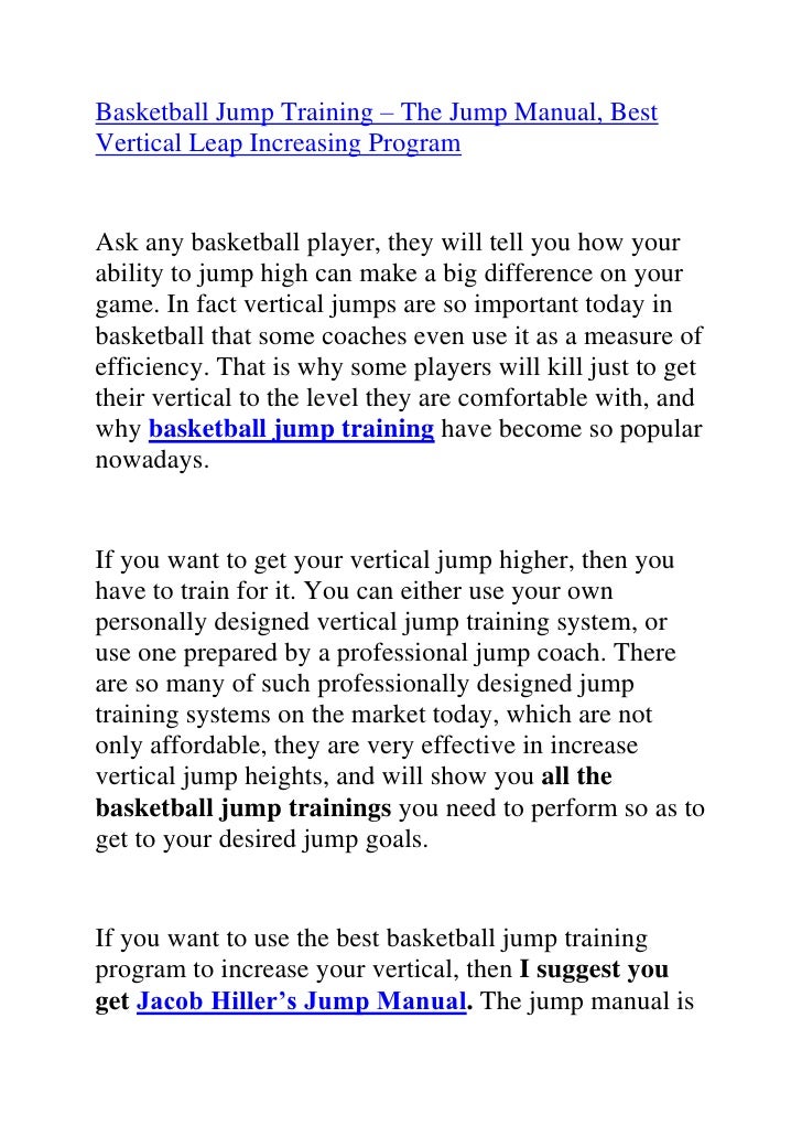 Vertical Jumping Programs Pdf To Excel