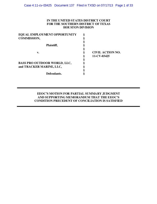EEOC's Motion for Summary Judgment On Judicial Review of Conciliation…