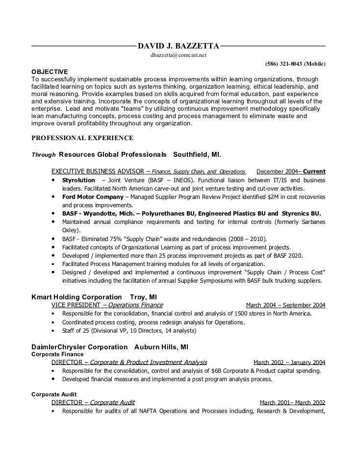 Vice President Of Operations Resume Samples | QwikResume