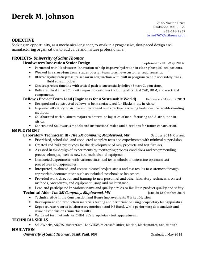 laboratory technician resumes