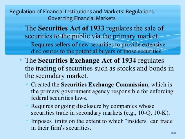 which government agency monitors the trading of stocks and bonds