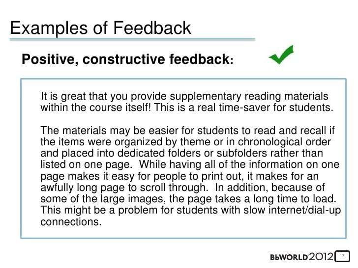 examples of positive feedback