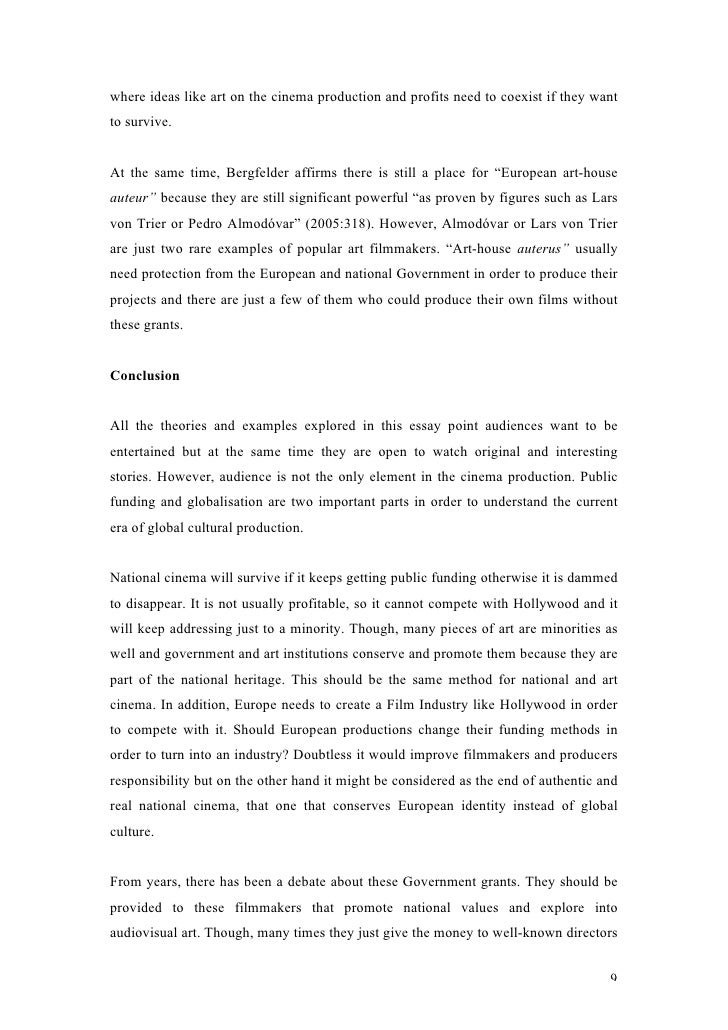 Cinema Essay - PublishYourArticles net