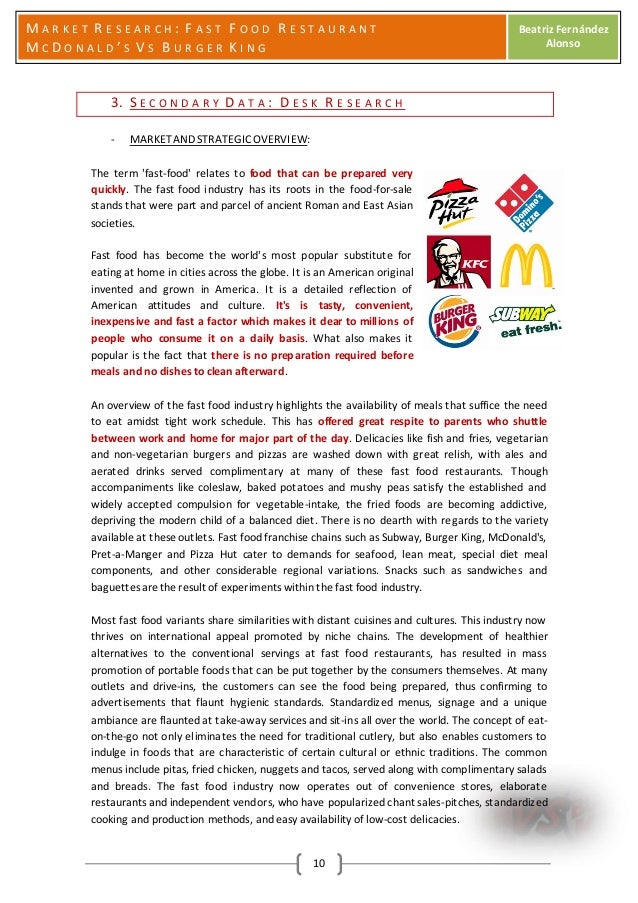 Fast food research