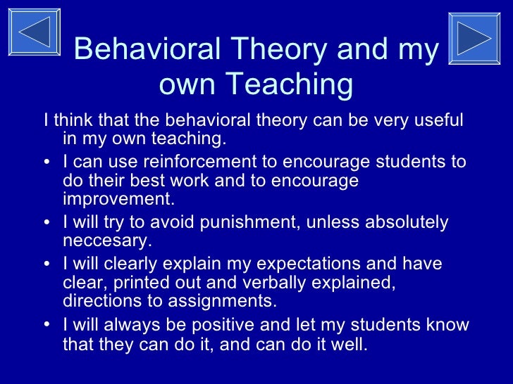 behaviourist theory behaviourist theory