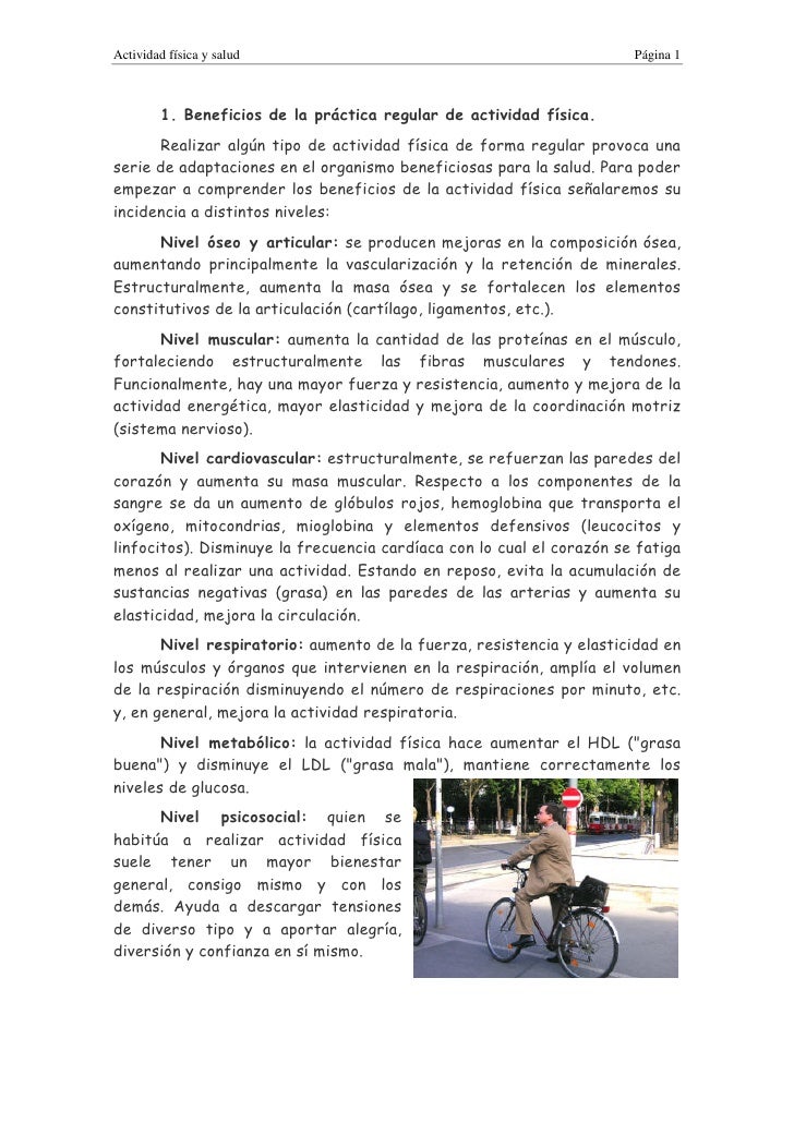 Beneficios salud actividad fisica Beneficios salud actividad fisica