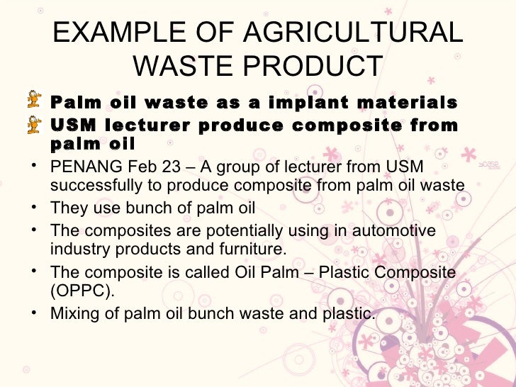 benefit of agriculture waste