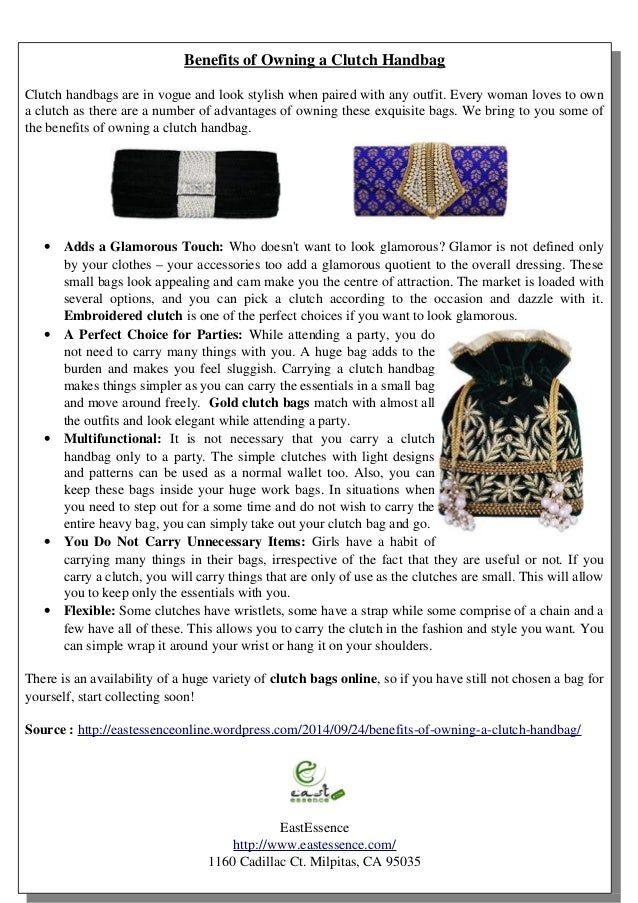 Benefits of Owning a Clutch Handbag