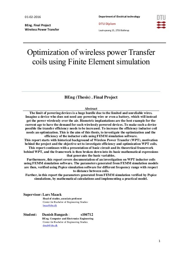 Thesis on wireless electricity