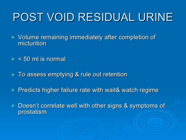 post void bladder volume normal post void bladder volume normal