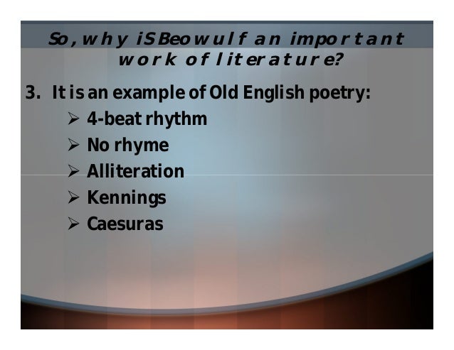 why beowulf is a work of This is the only known medieval manuscript of the epic saga of 'beowulf', the most important surviving work of anglo-saxon poetry. why beowulf is a work of This is the only known medieval manuscript of the epic saga of 'beowulf', the most important surviving work of anglo-saxon poetry.