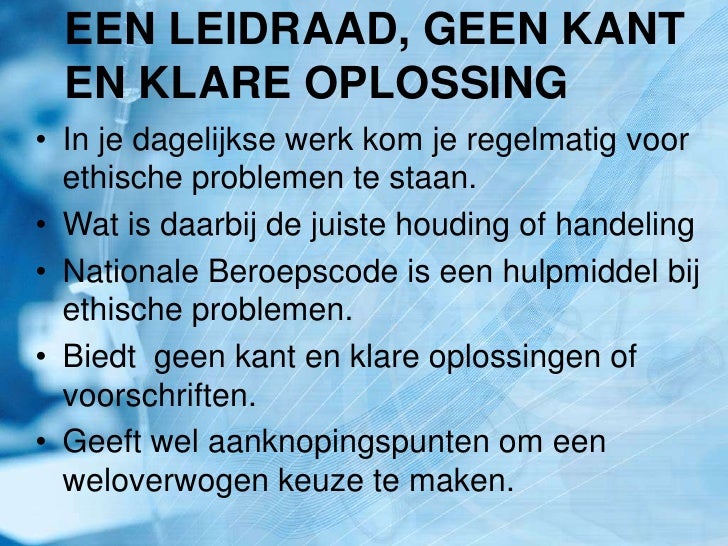 Beroepscode verpleegkundigen