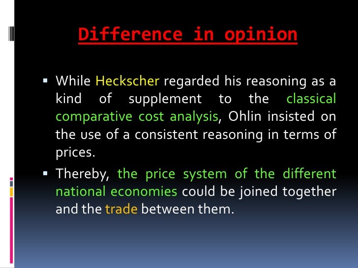 heckscher ohlin theory heckscher ohlin theory