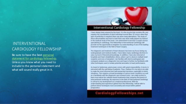 cardiology fellowship personal statement cardiology fellowship personal statement