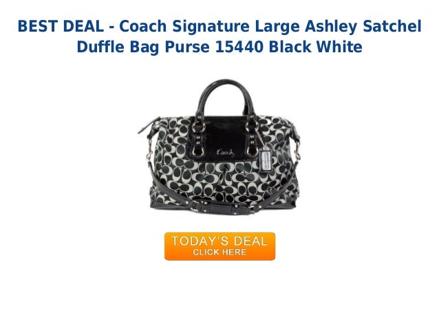 Best deal coach signature large ashley satchel duffle bag purse 154…