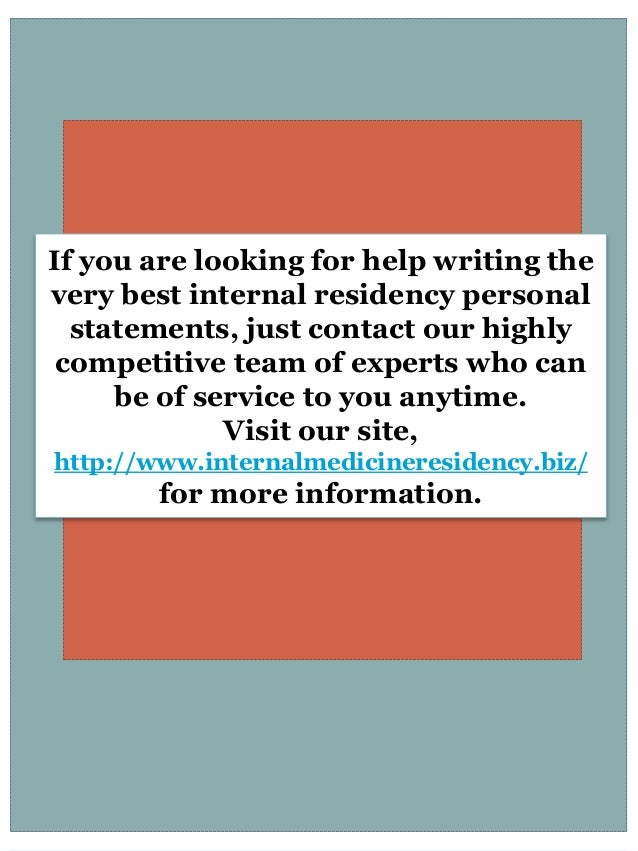 Best residency personal statement service