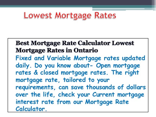 Best mortgage options ontario