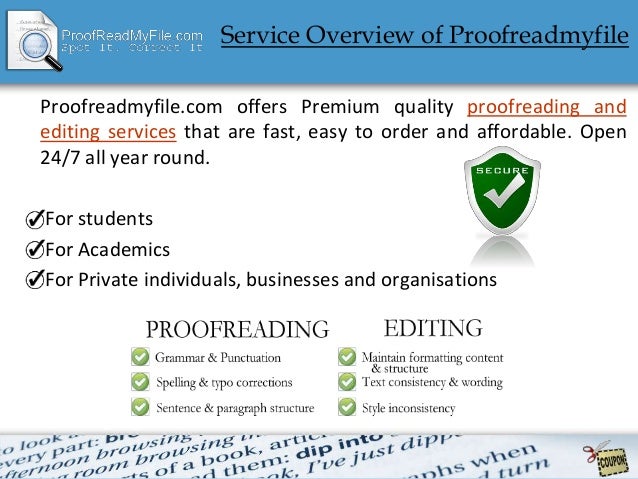Online proofreading and editing services