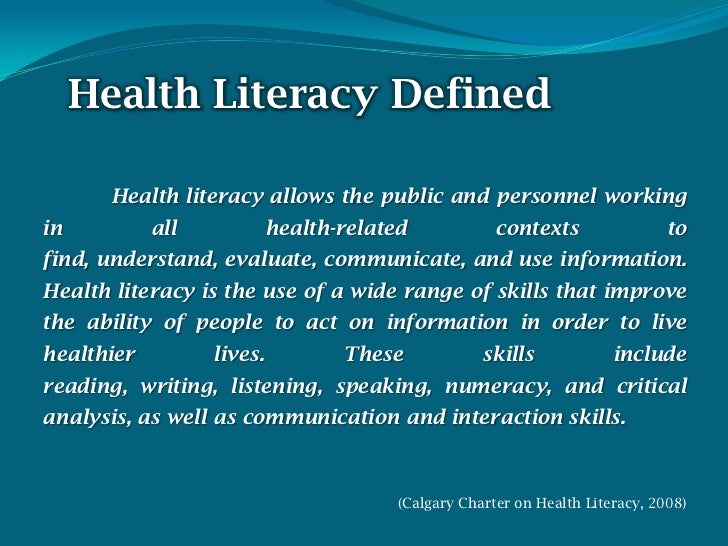 health literacy 2 essay Check out our top free essays on health literacy to help you write your own essay. health literacy 2 essay Check out our top free essays on health literacy to help you write your own essay.